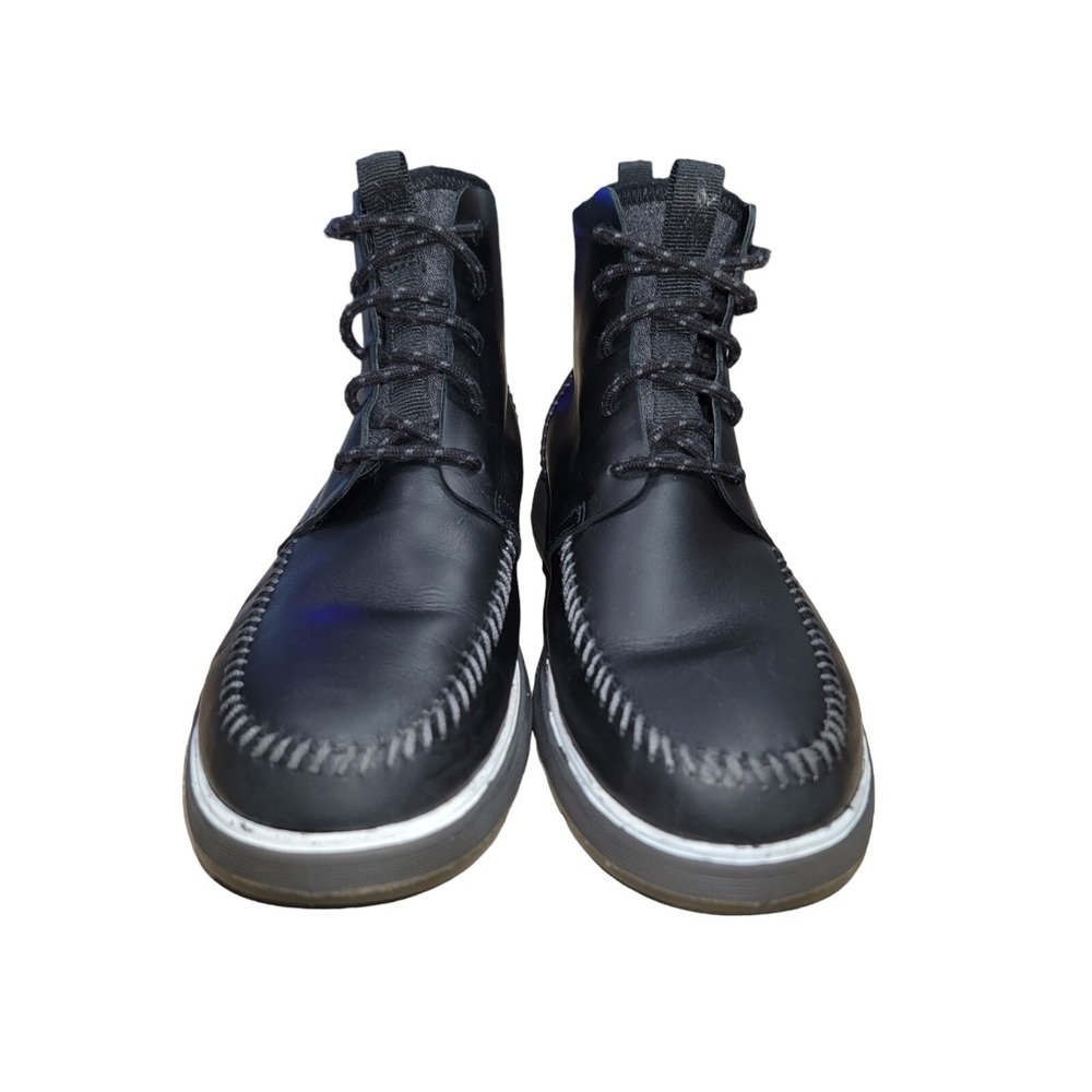 Chaco Dixon Men's Black Leather Mid Casual Comfort Chukka Boots Size 8 - Picture 5 of 11